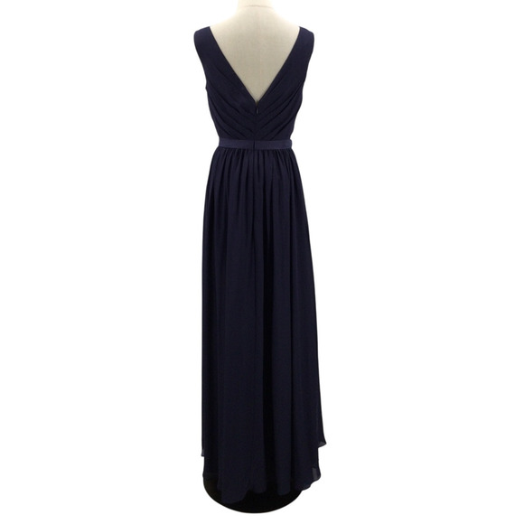 AW BRIDAL 10 L navy blue Gwyneth wedding bridesmaid party maxi dress new B80 - Picture 4 of 8